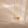 Puff Heart Charm Necklace