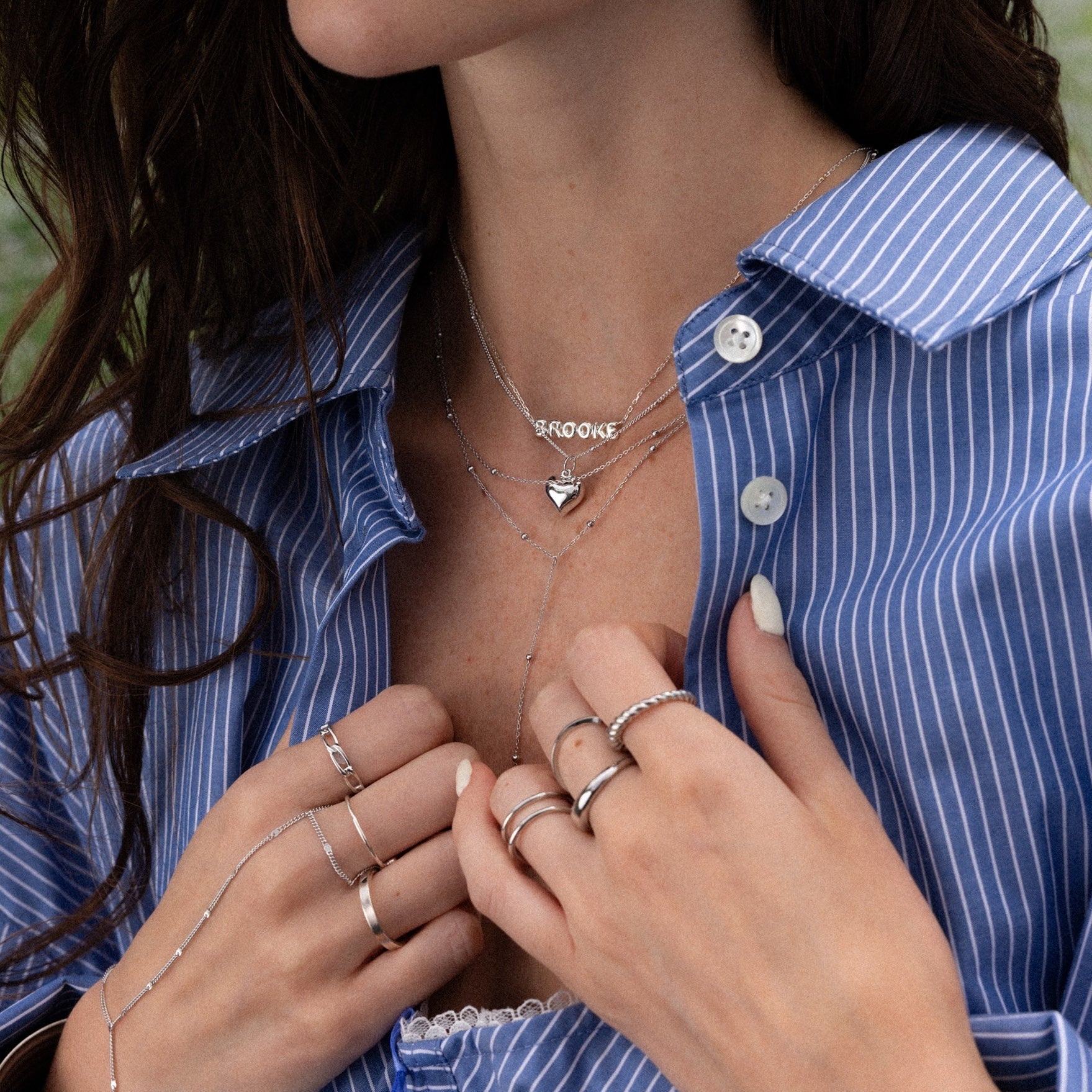 Puff Heart Charm Necklace