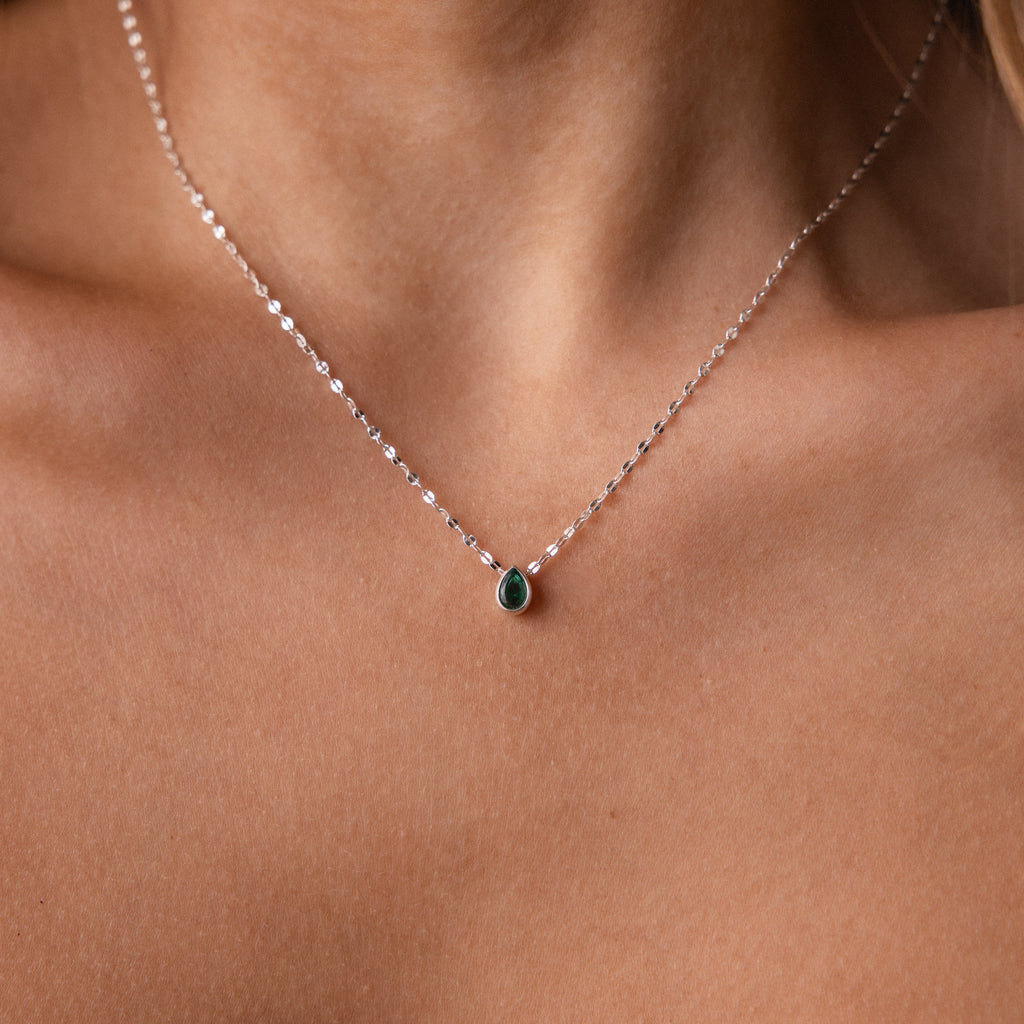 Multiple Teardrop Birthstone Necklace