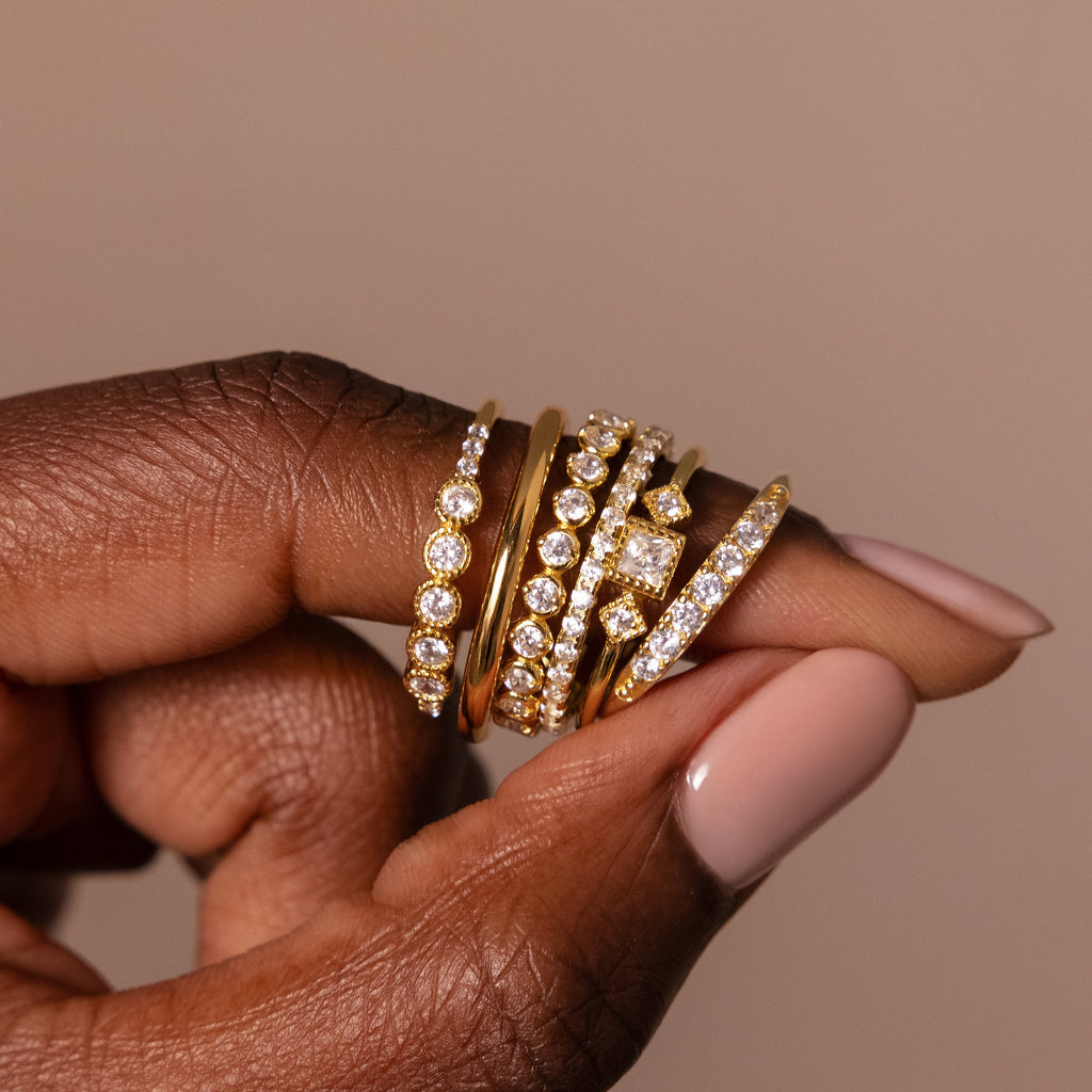 Crystal Stacking Ring Set