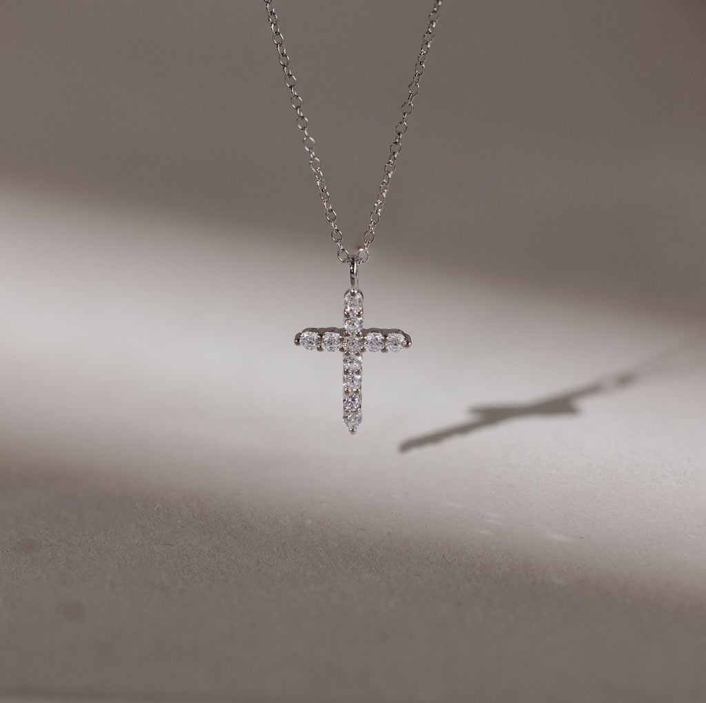 Pave Cross Necklace