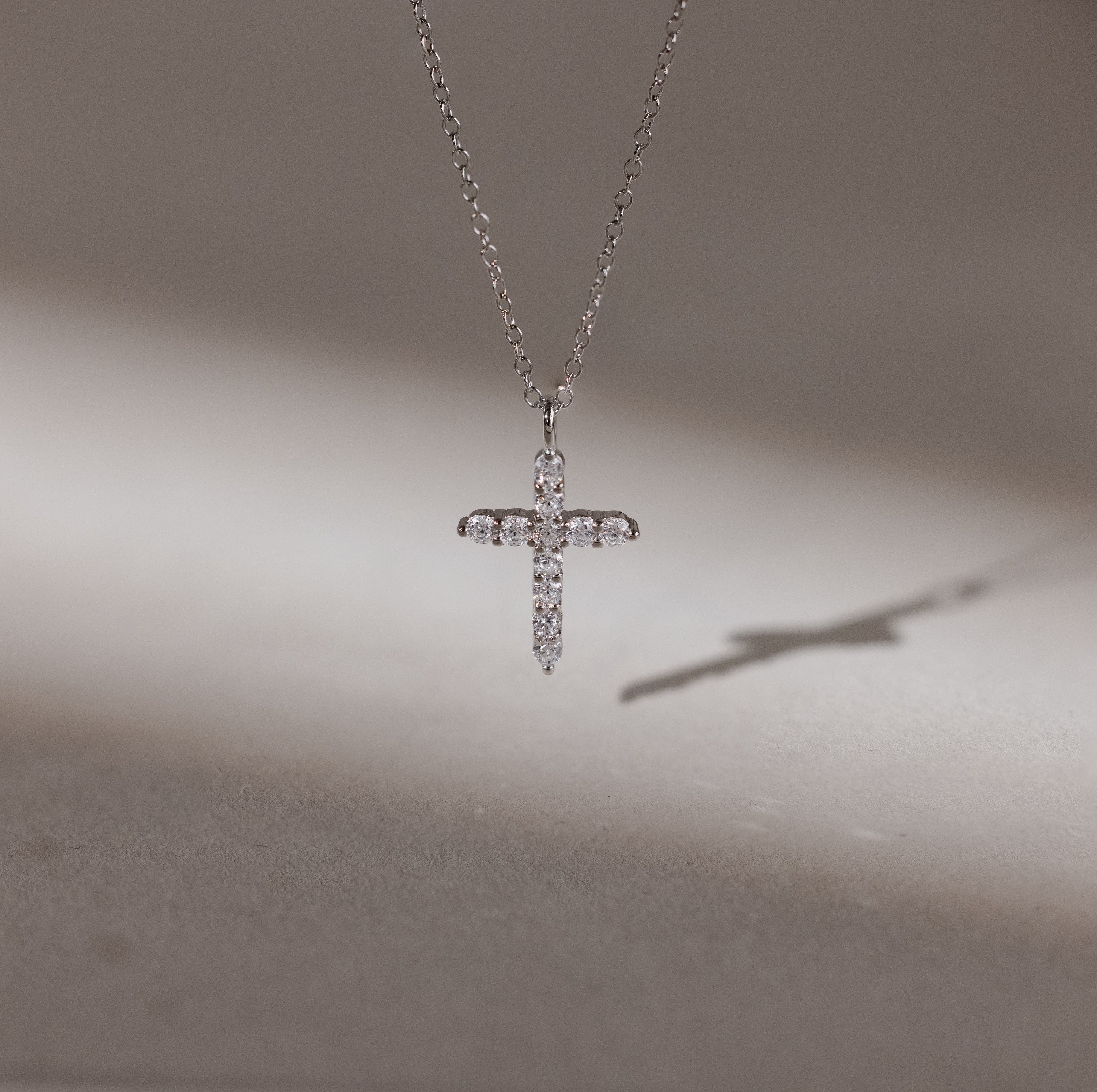 Pave Cross Necklace