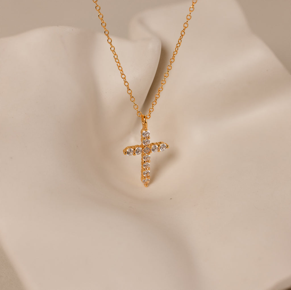 Pave Cross Necklace
