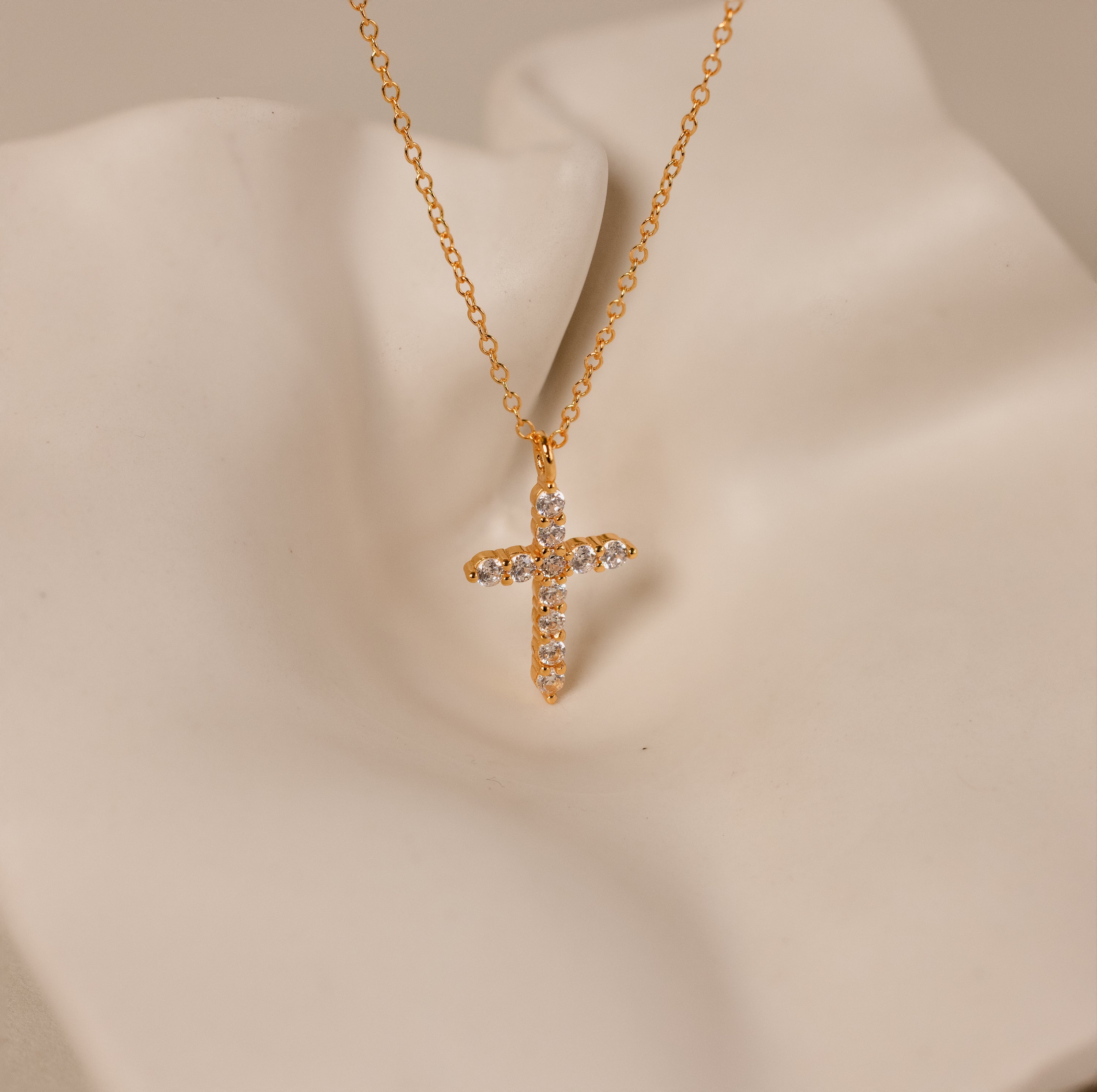 Pave Cross Necklace