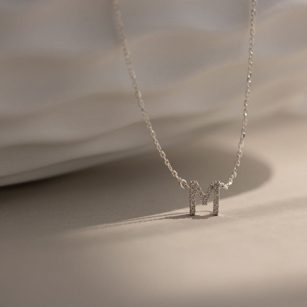 Pave Initial Necklace