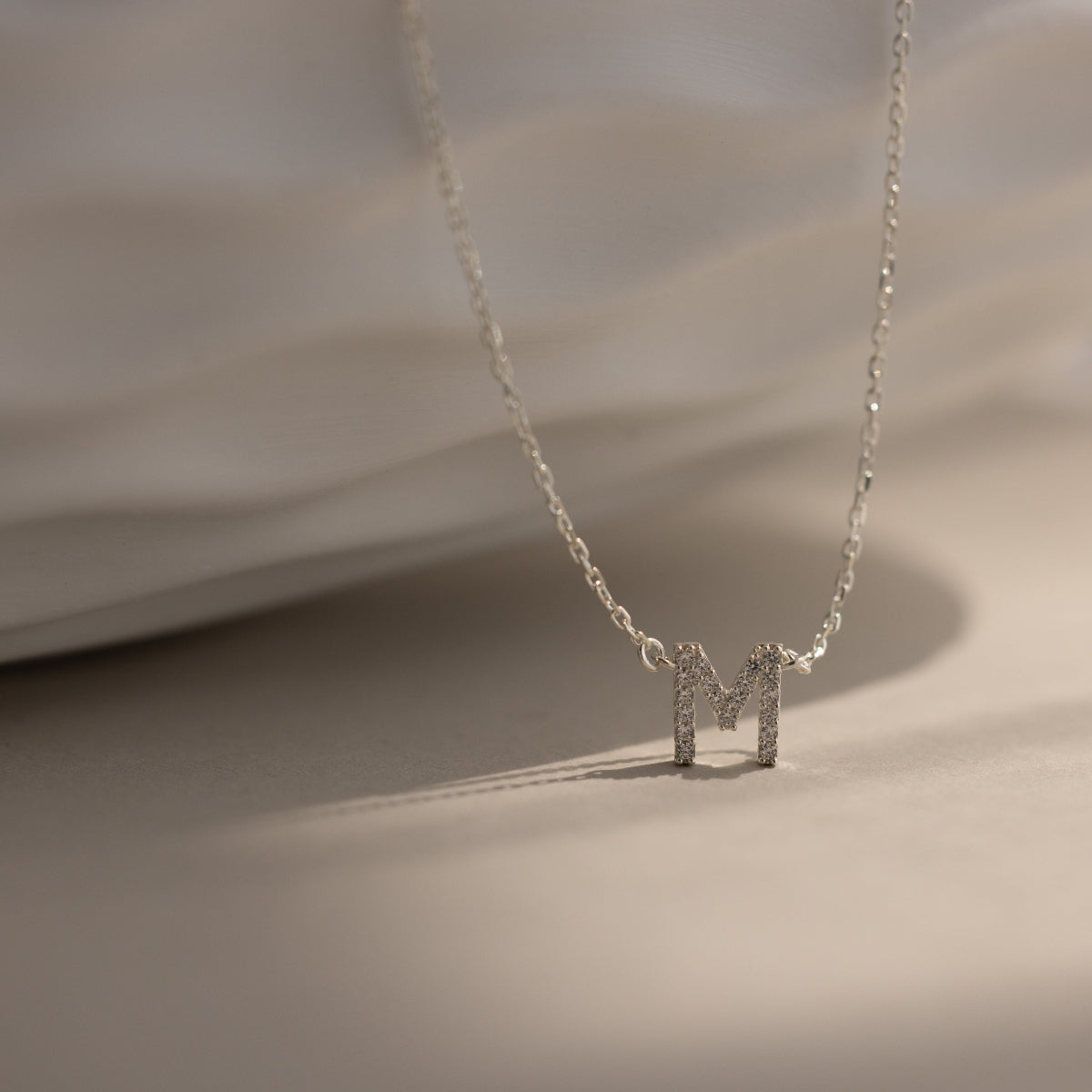 Pave Initial Necklace