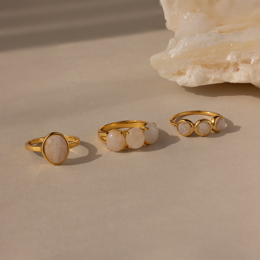 Moonstone Cluster Ring