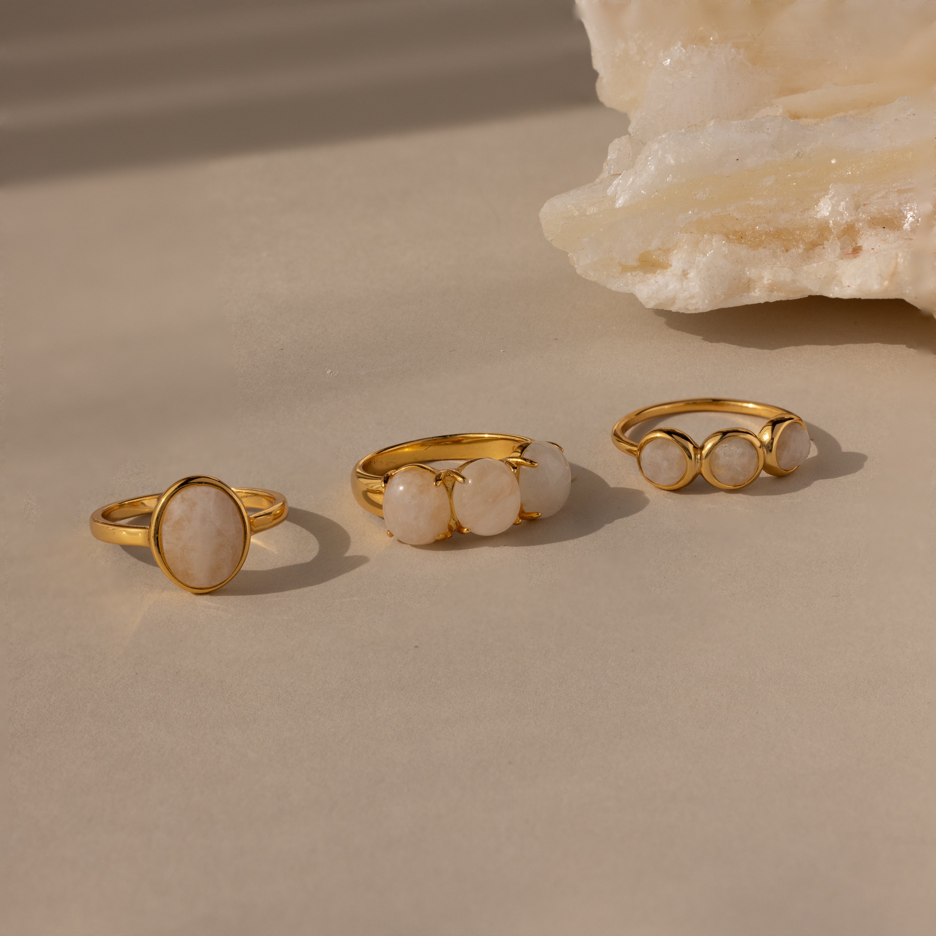 Moonstone Cluster Ring