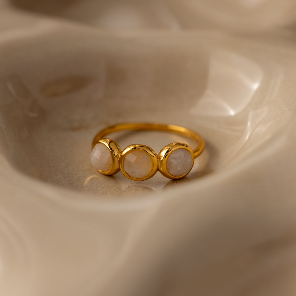 Moonstone Cluster Ring