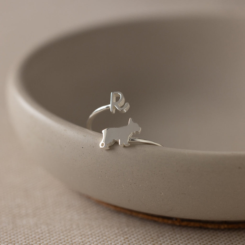 Duo Pet Initial Wrap Ring