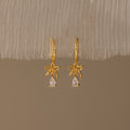 Teardrop Ribbon Charm Hoops