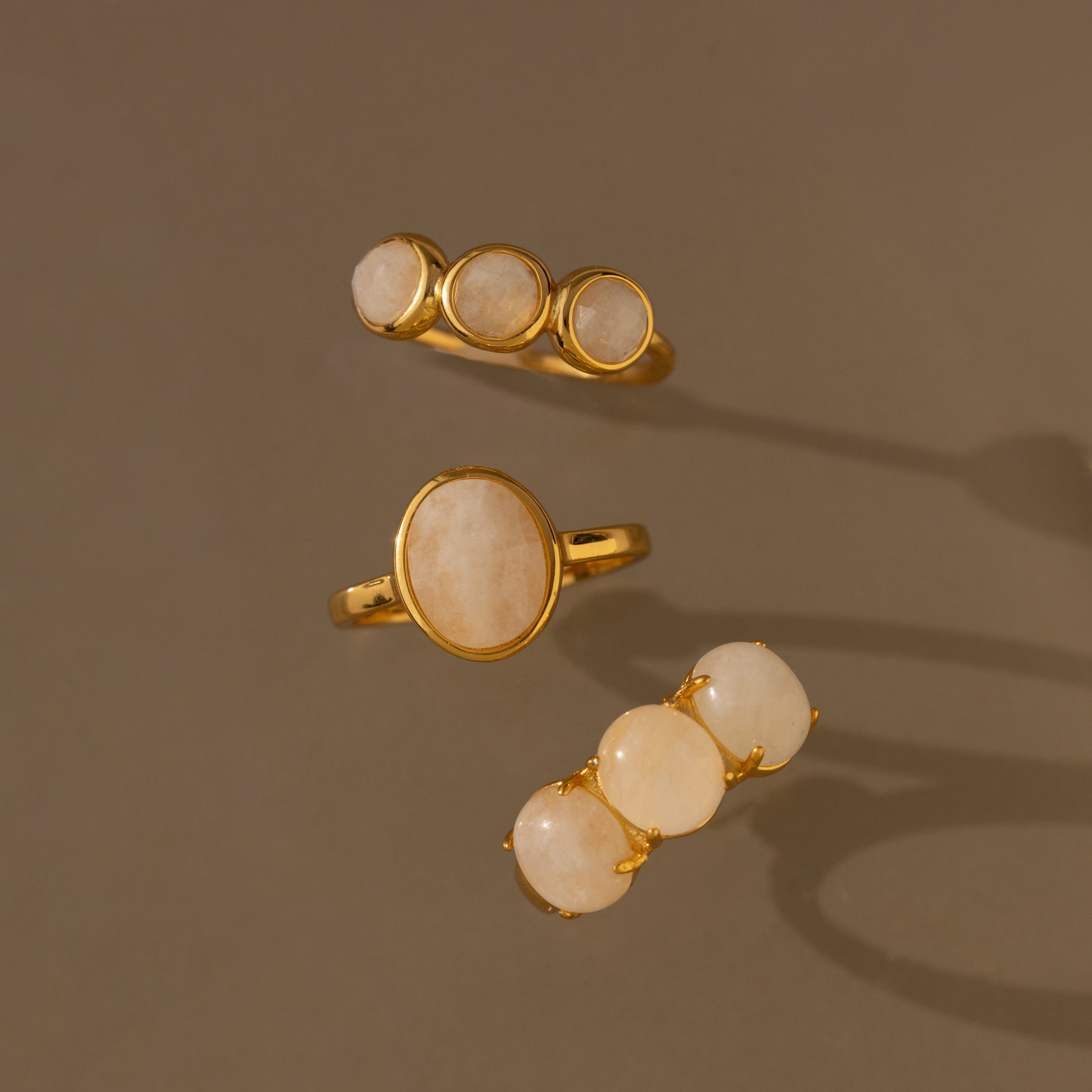 Moonstone Cluster Ring