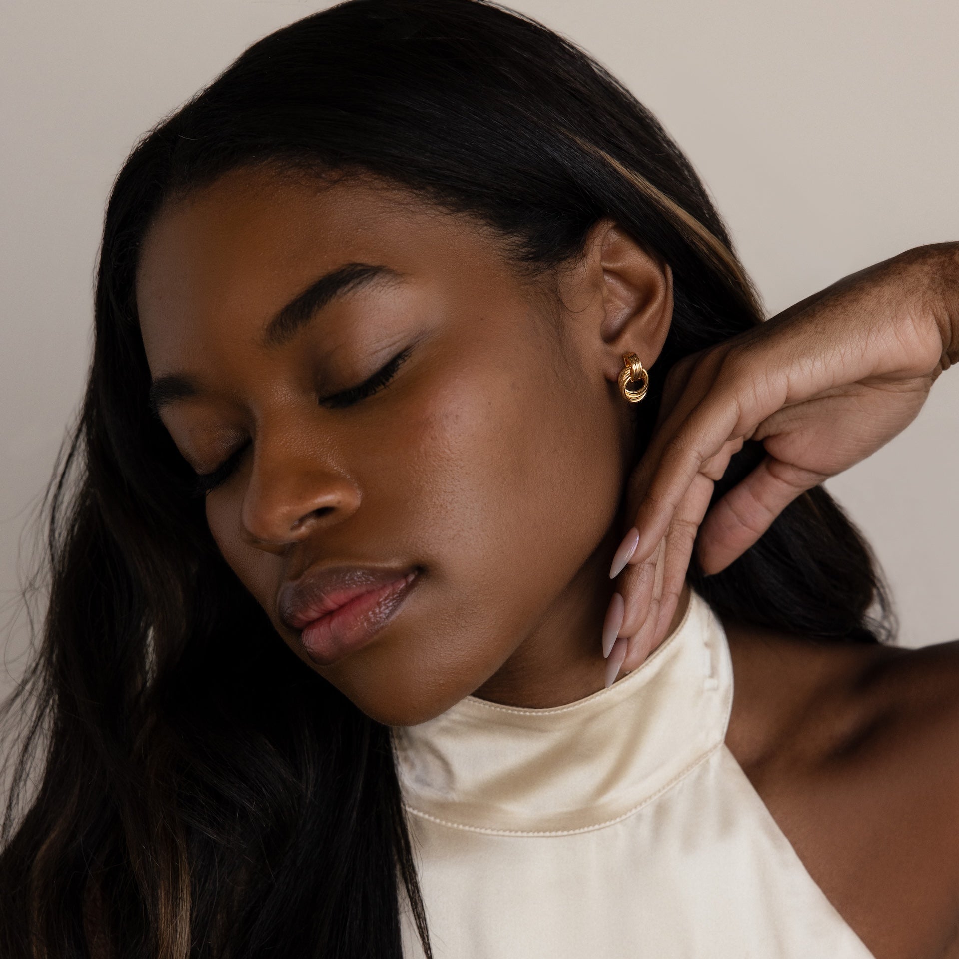 Micro Triple Knot Earrings