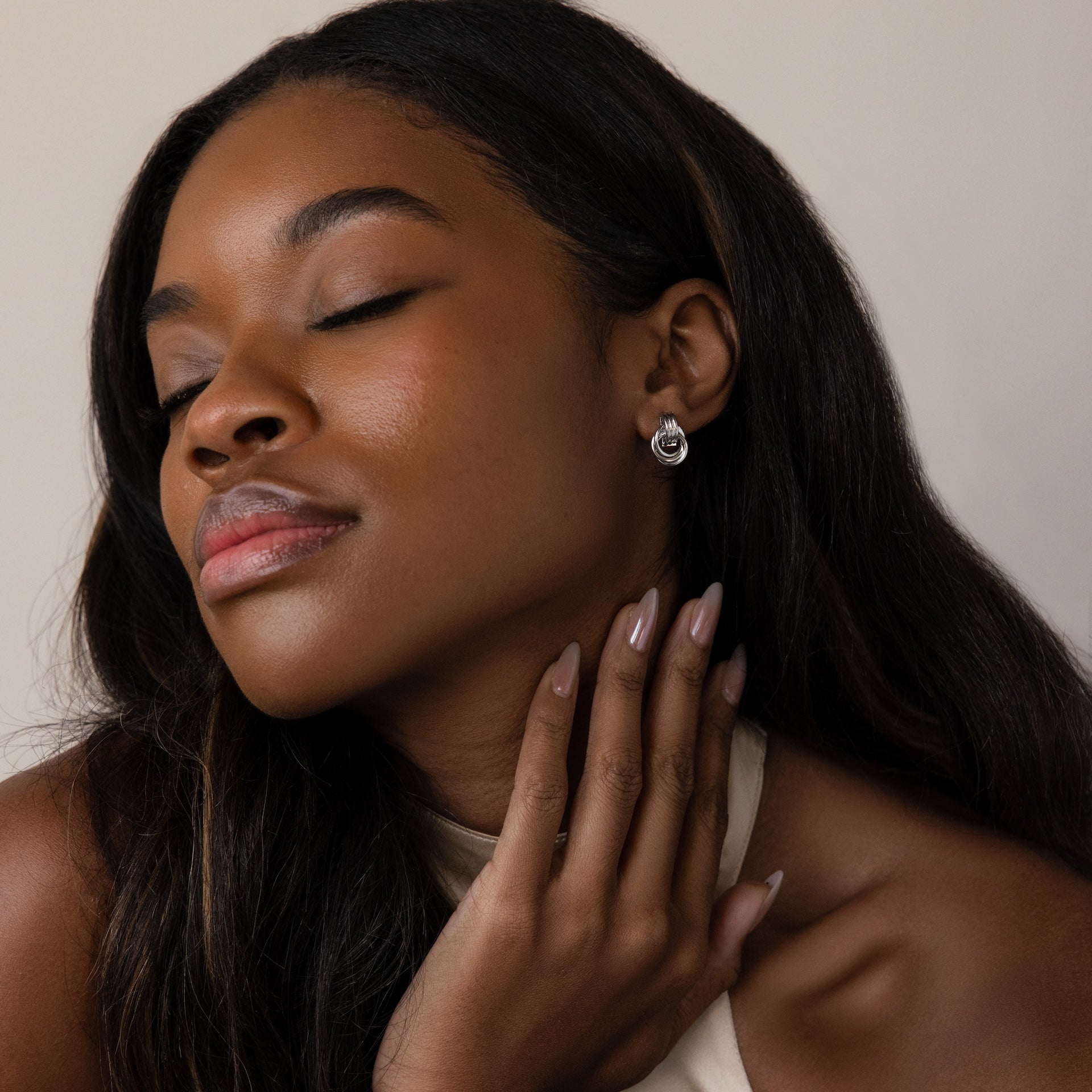 Micro Triple Knot Earrings