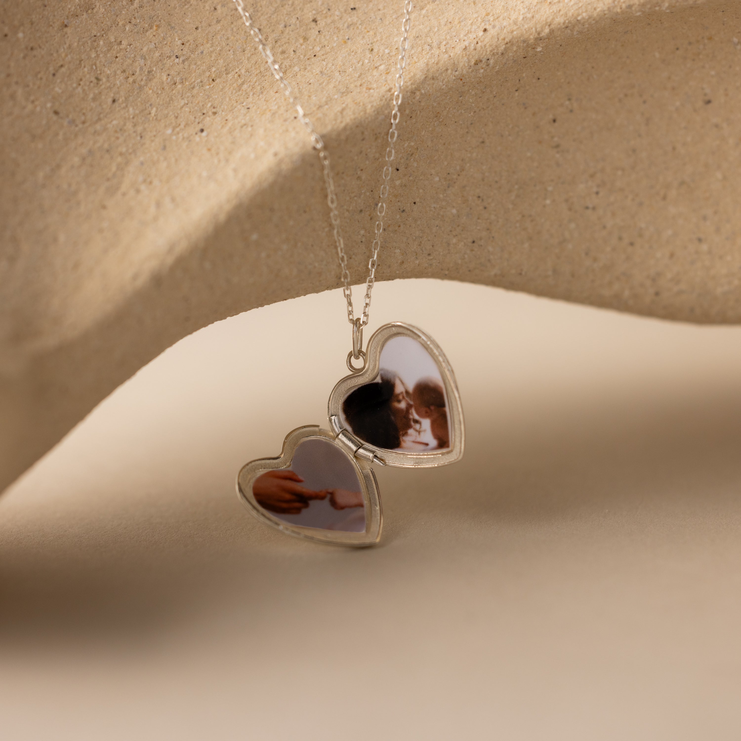 Handwriting Heart Locket Necklace