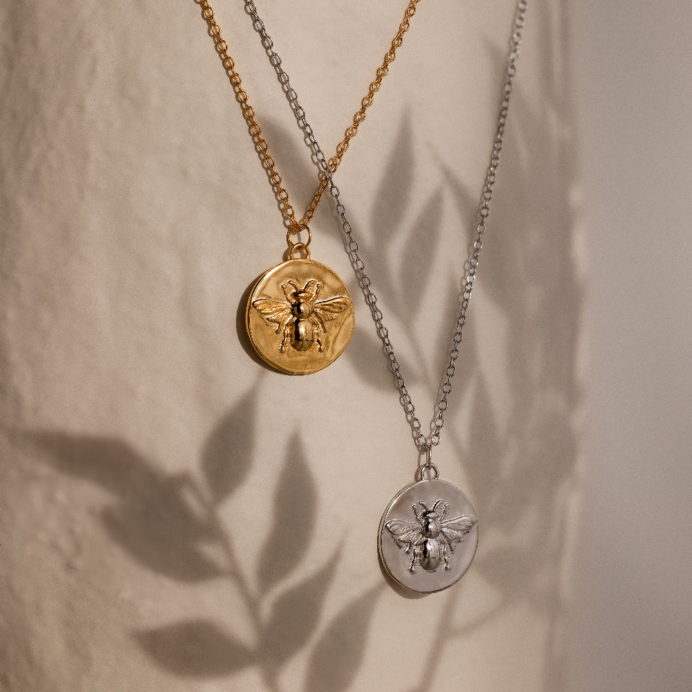 Bee Coin Necklace