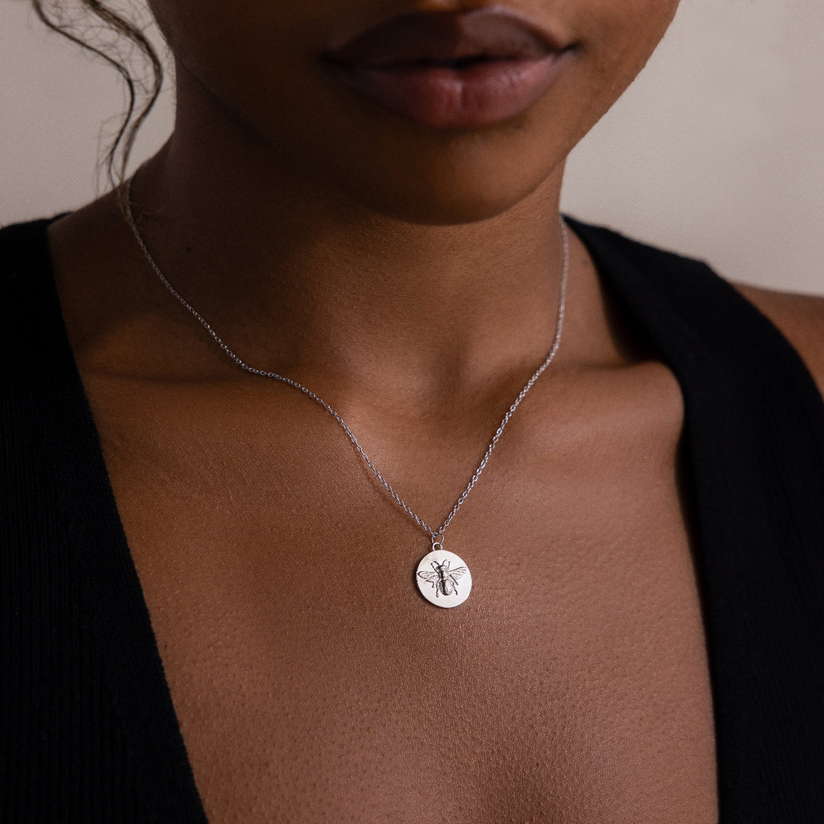 Bee Coin Necklace