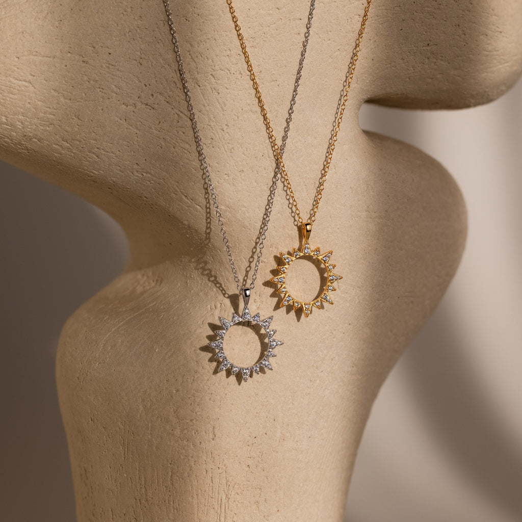 Pave Sun Necklace