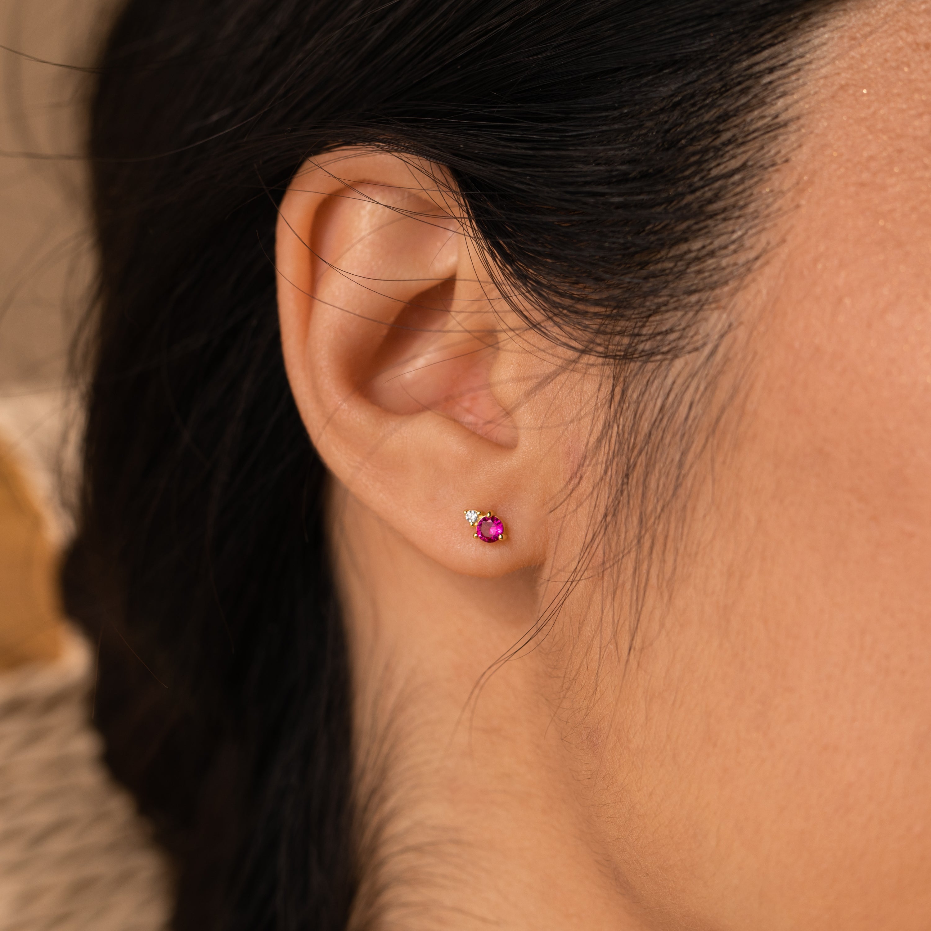 Raindrop Birthstone Studs