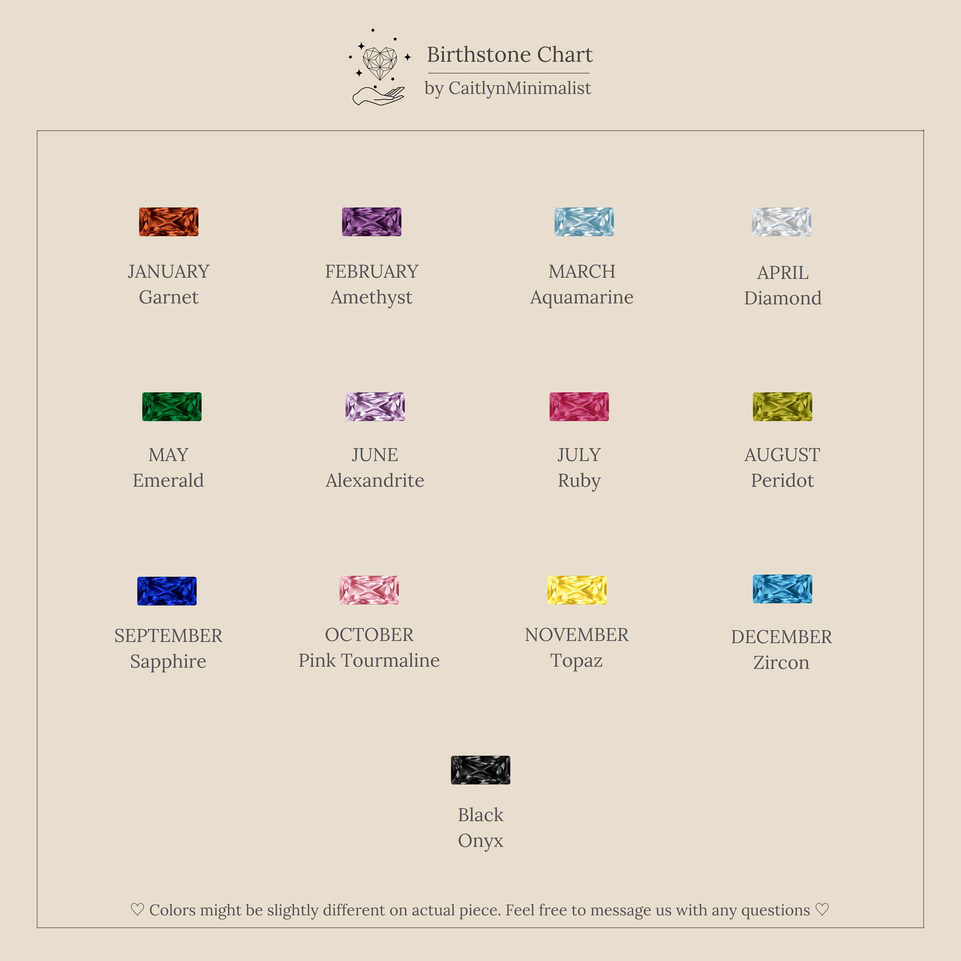 Half Eternity Birthstone Ring