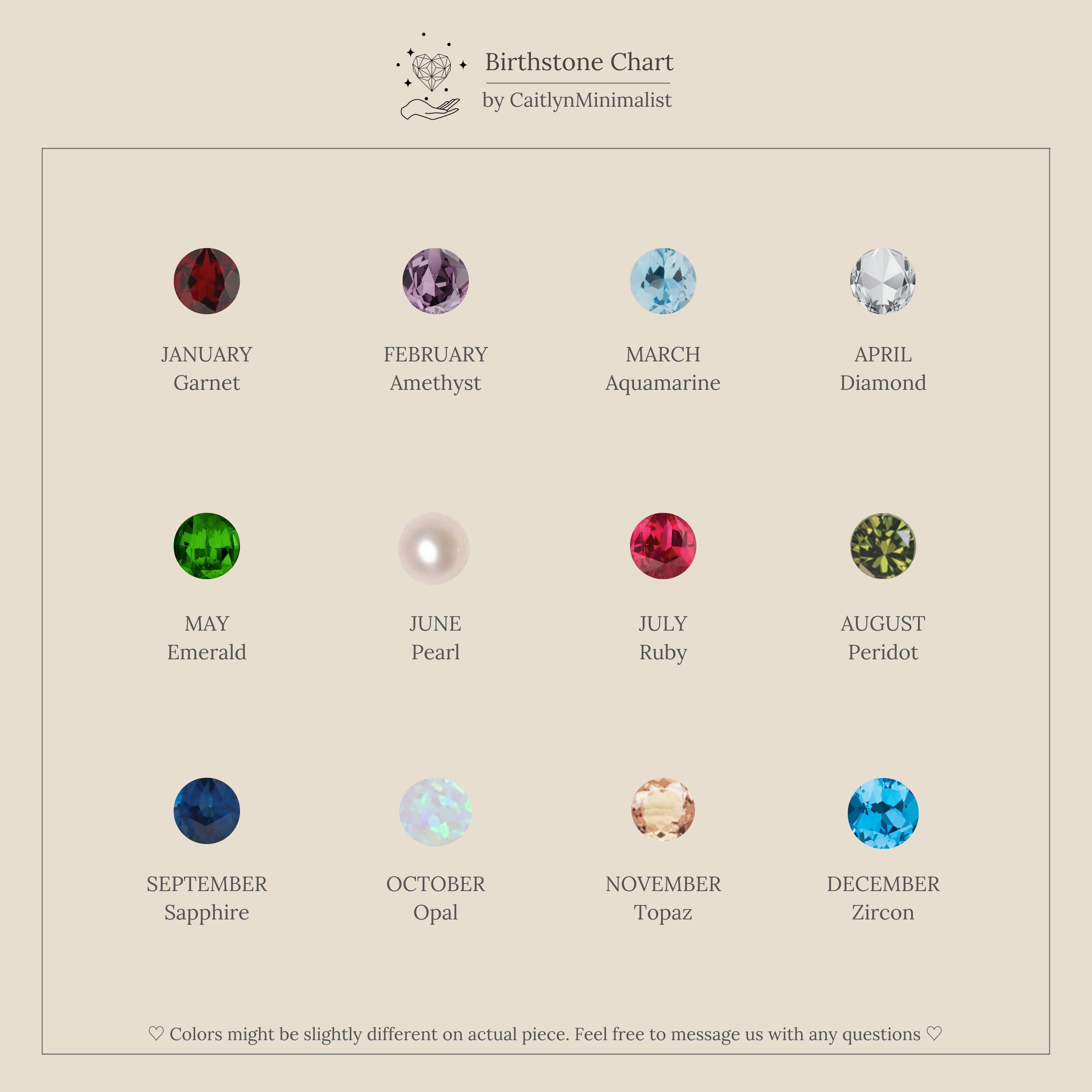 Triple Birthstone Huggies