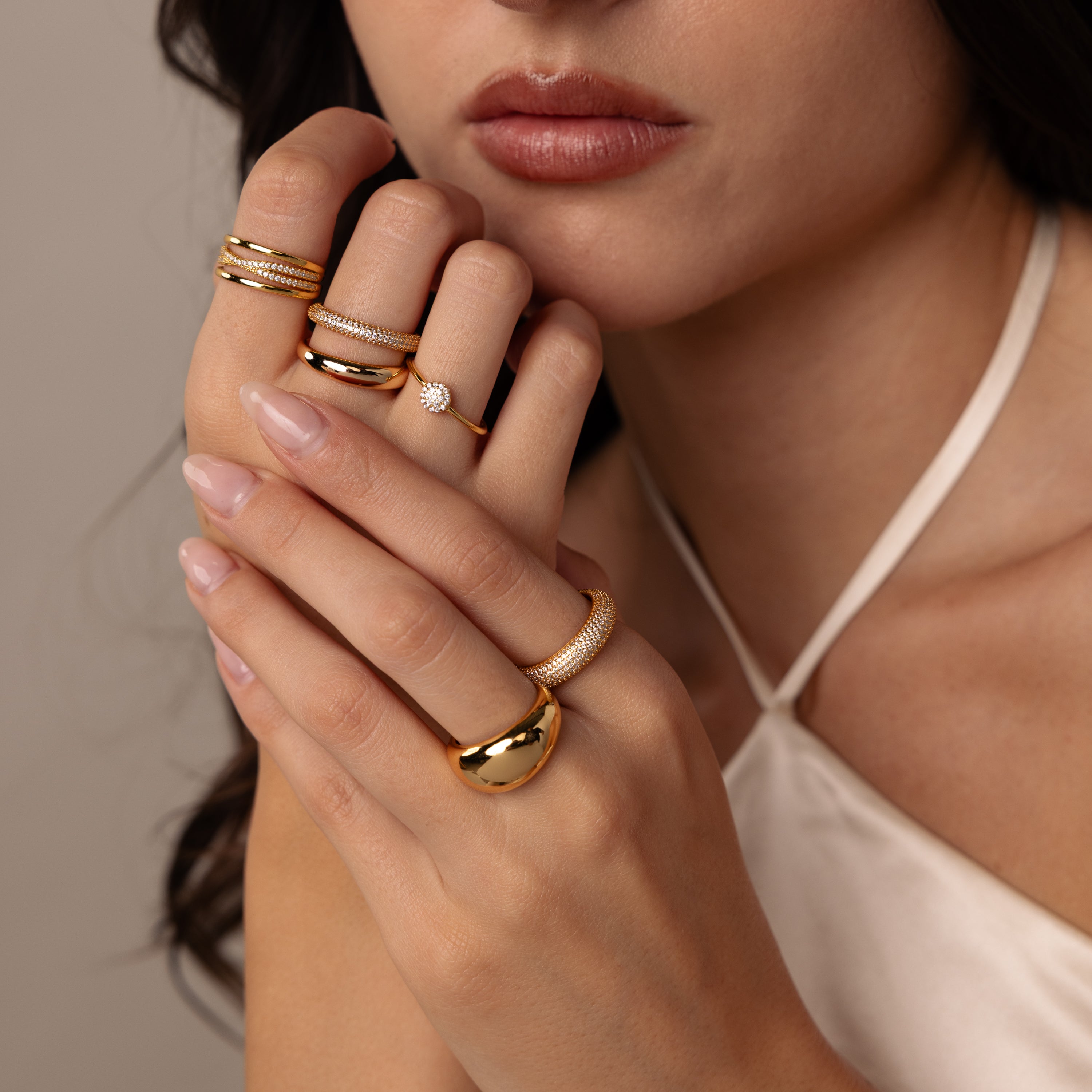 Pave Stacking Rings