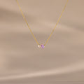Teardrop Birthstone & Pearl Necklace