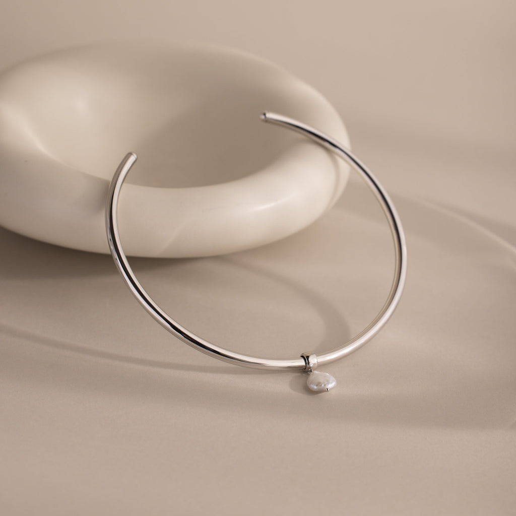 Pearl Cuff Choker Necklace