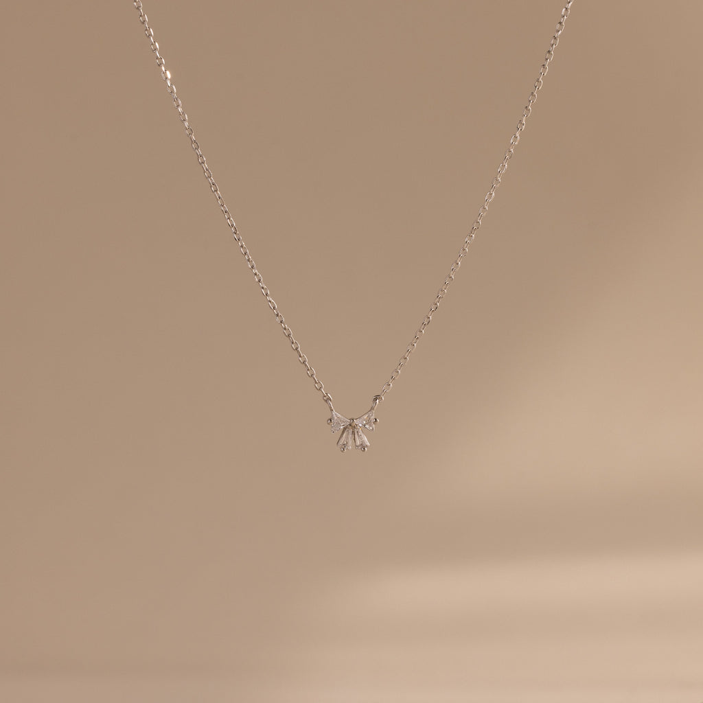 Diamond Bow Necklace
