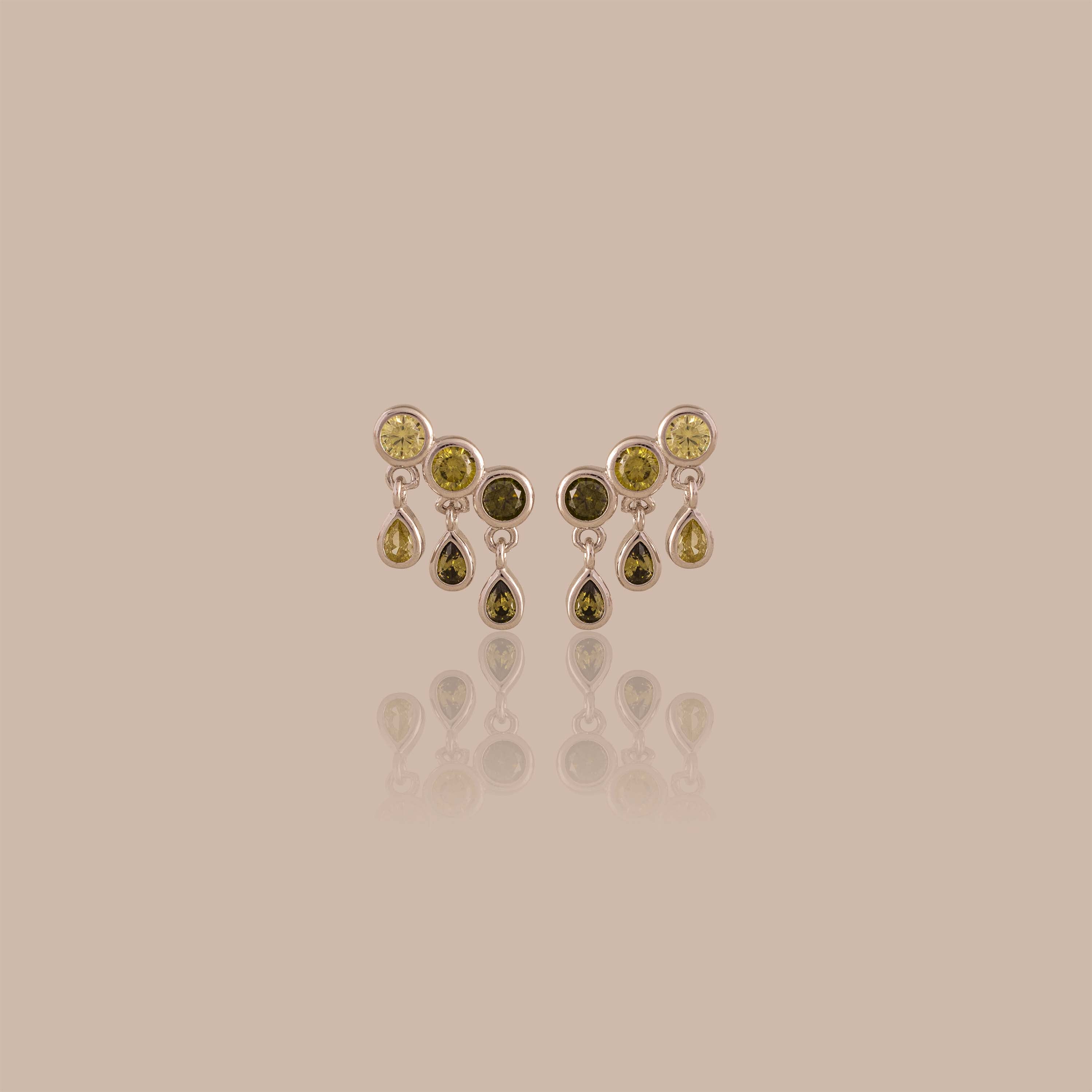 Gemstone Raindrop Studs