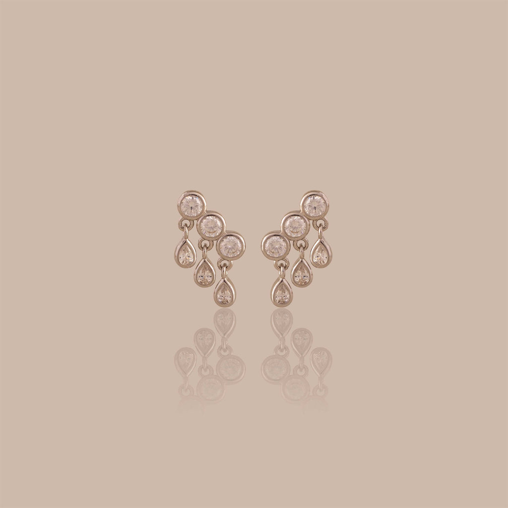 Gemstone Raindrop Studs