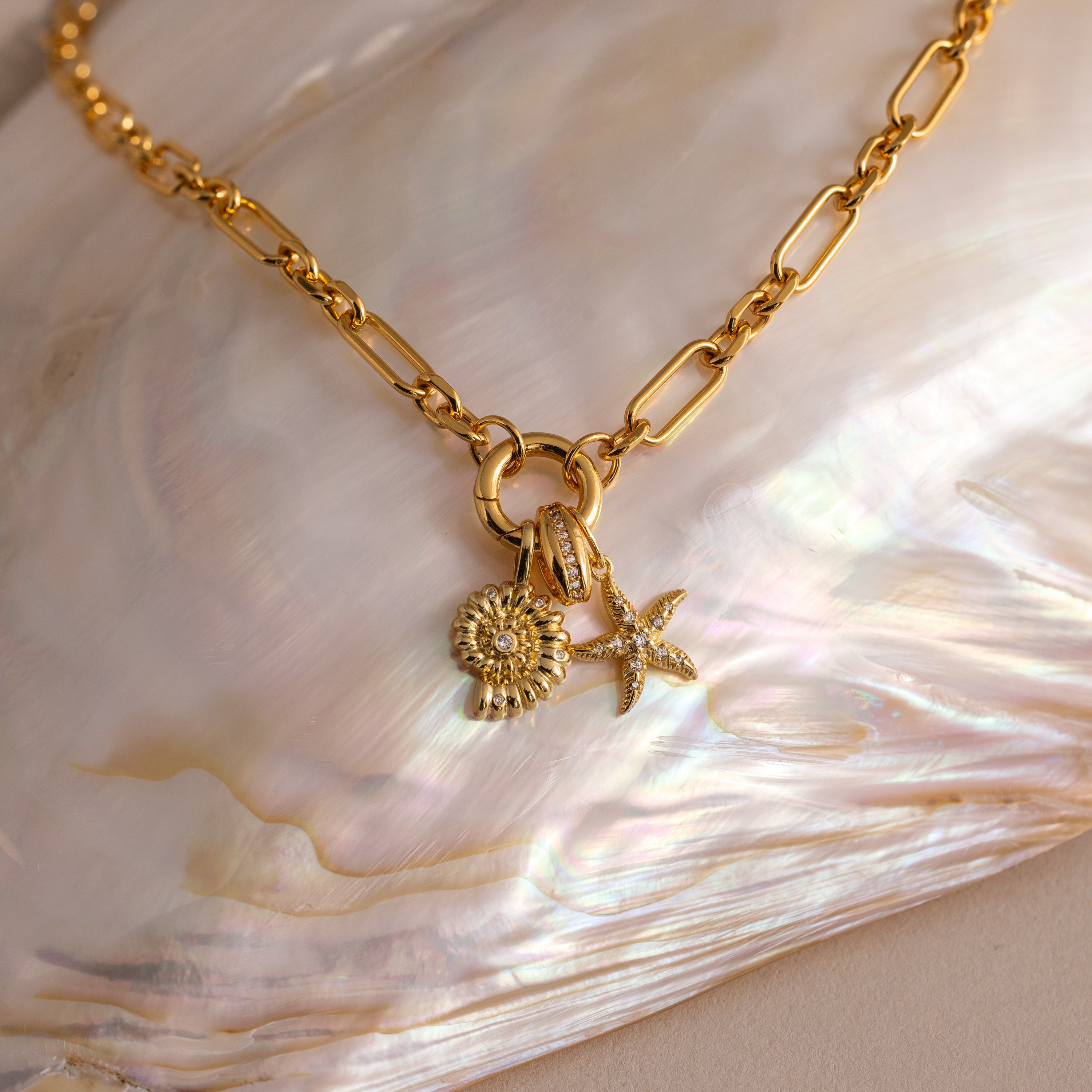 Rolo Circle Figaro Necklace