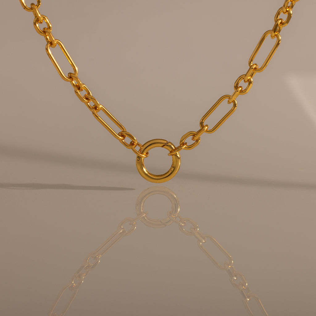 Rolo Circle Figaro Necklace