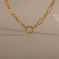 Rolo Circle Figaro Necklace