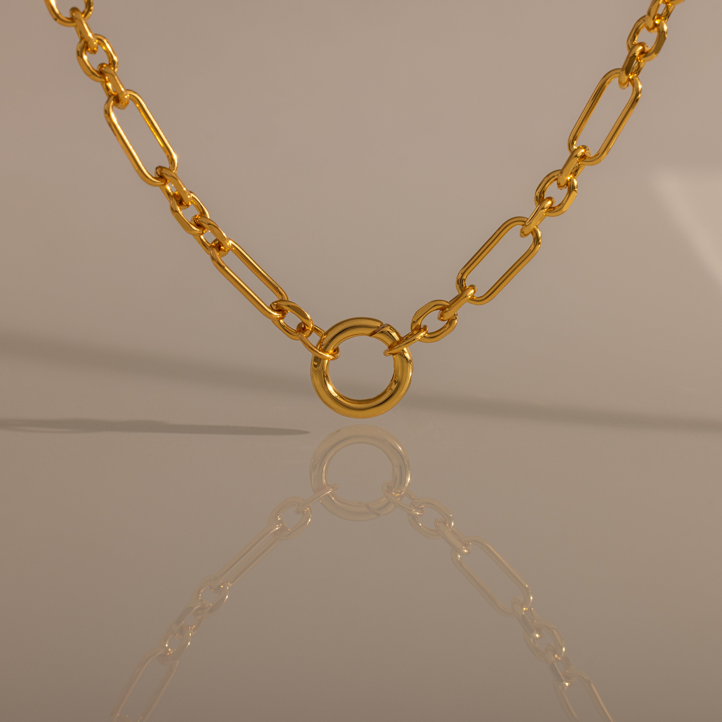 Rolo Circle Figaro Necklace