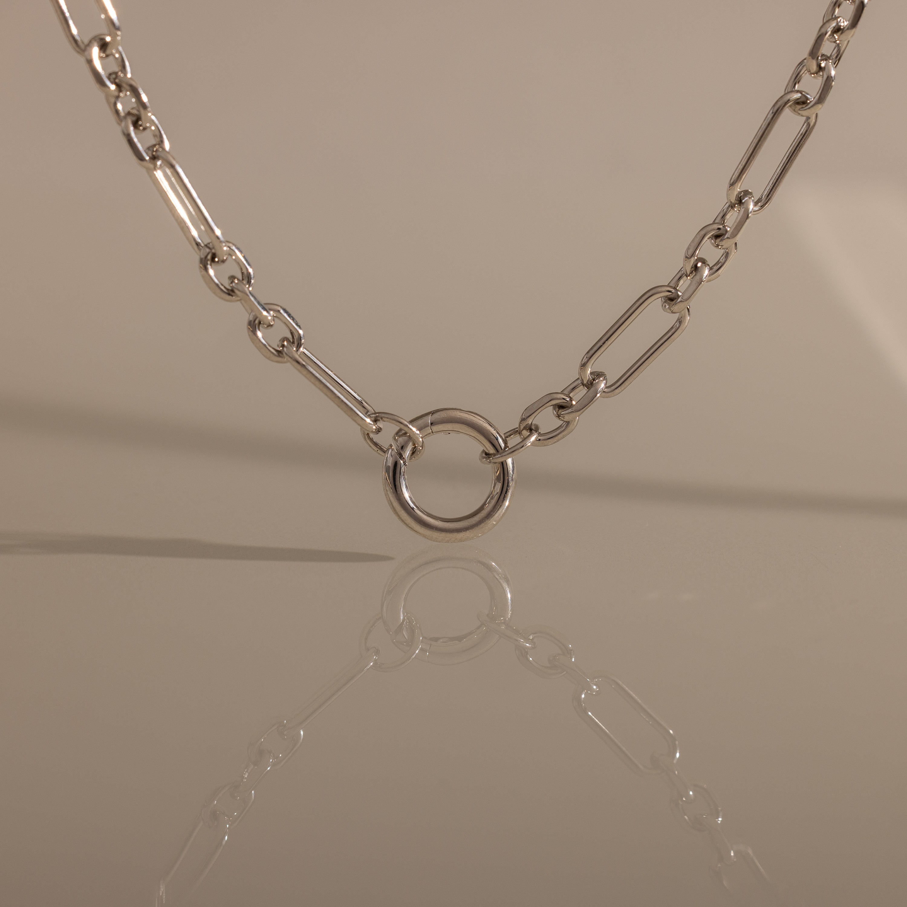Rolo Circle Figaro Necklace
