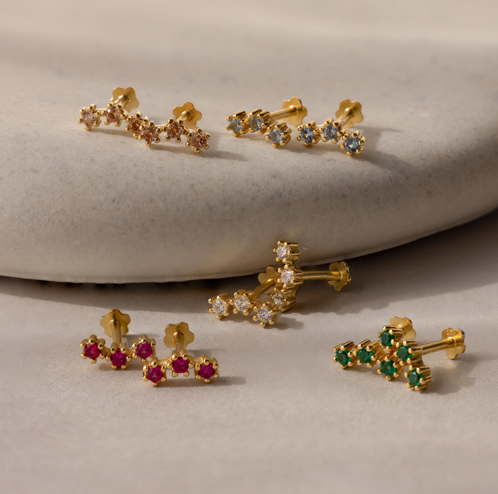 Birthstone Cluster Flatback Studs