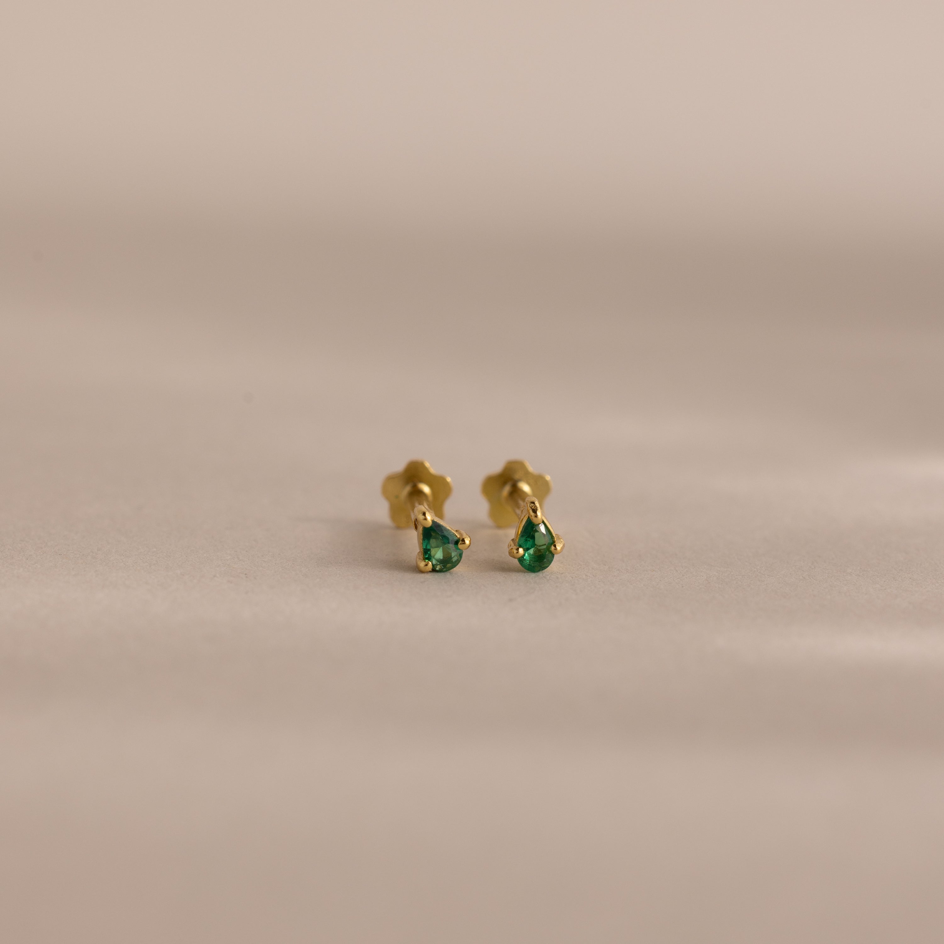 Teardrop Birthstone Flatback Studs