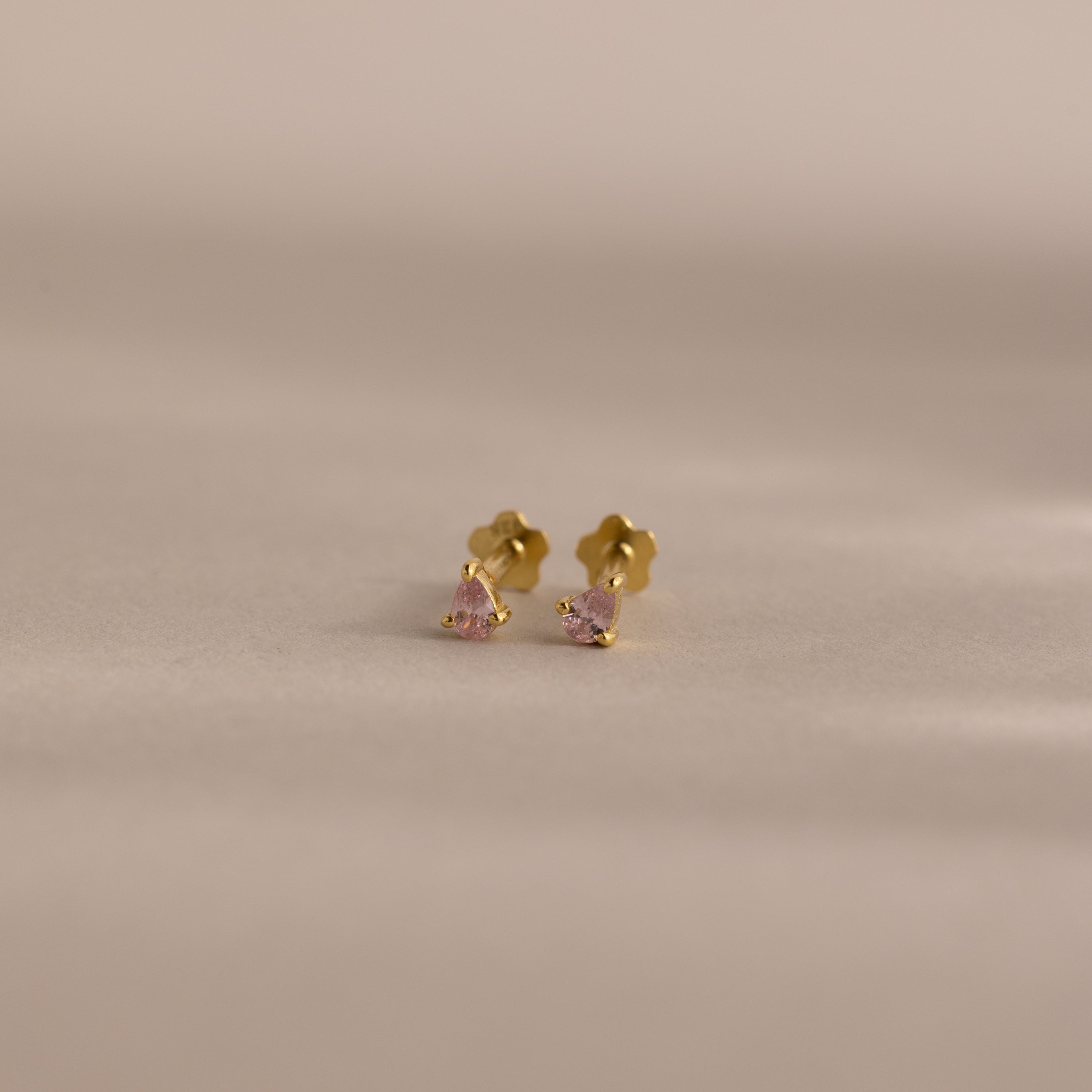 Teardrop Birthstone Flatback Studs