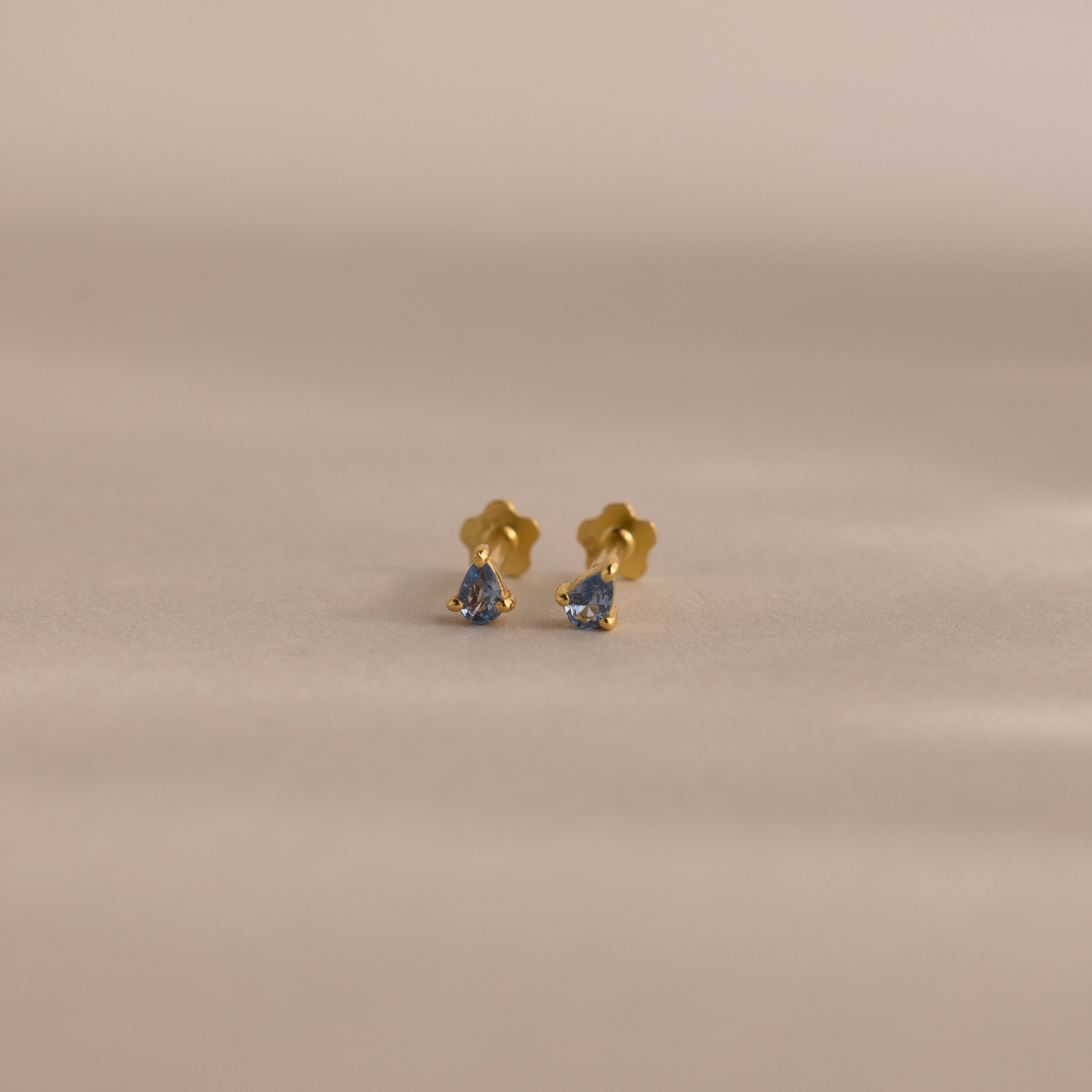 Teardrop Birthstone Flatback Studs