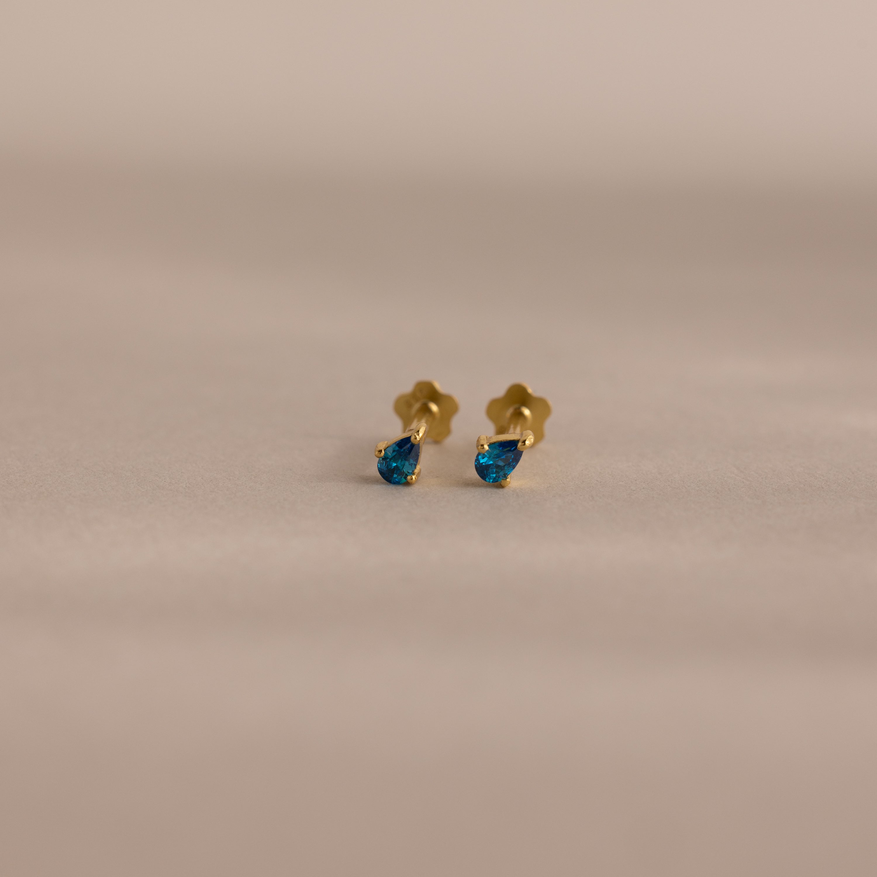 Teardrop Birthstone Flatback Studs