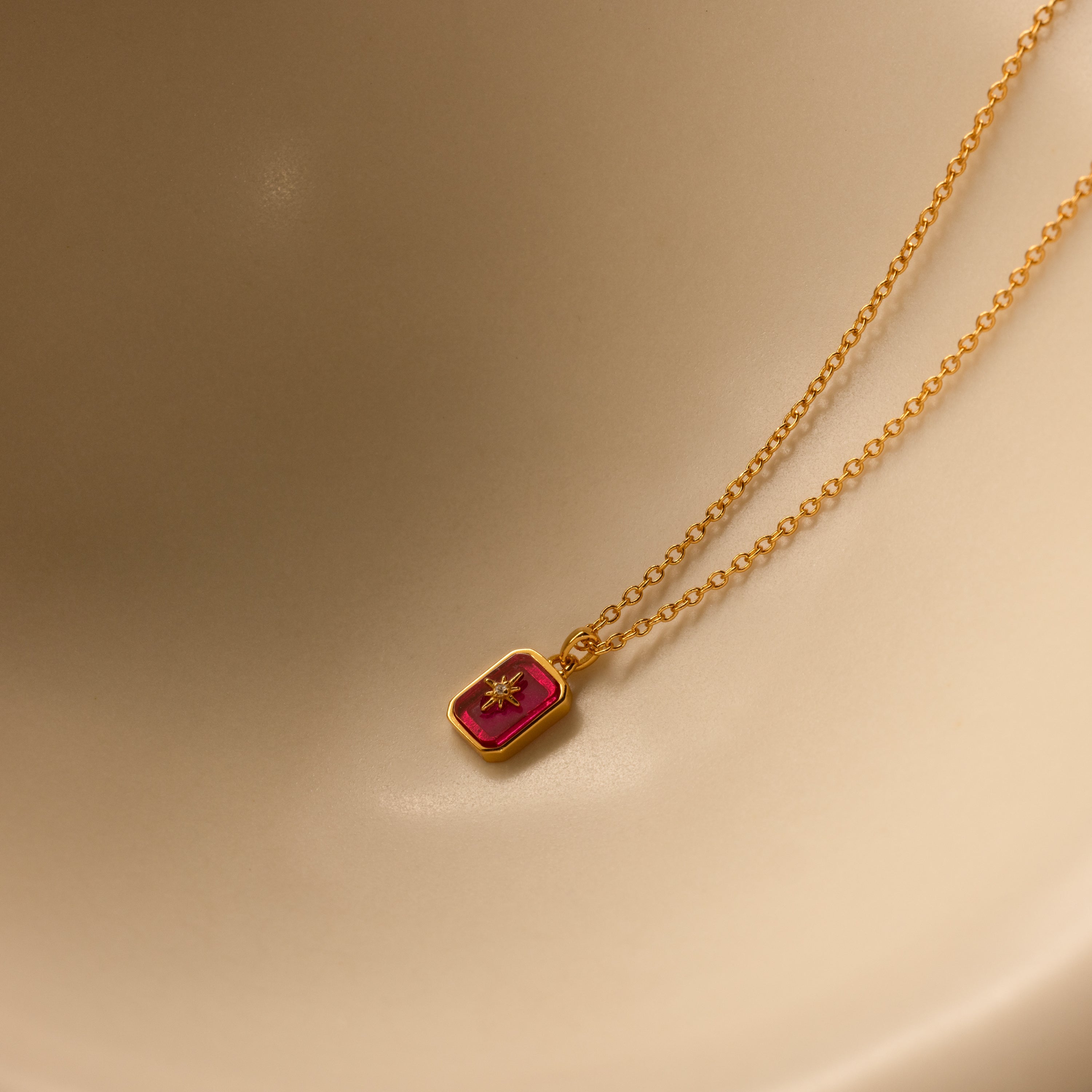 North Star Birthstone Necklace