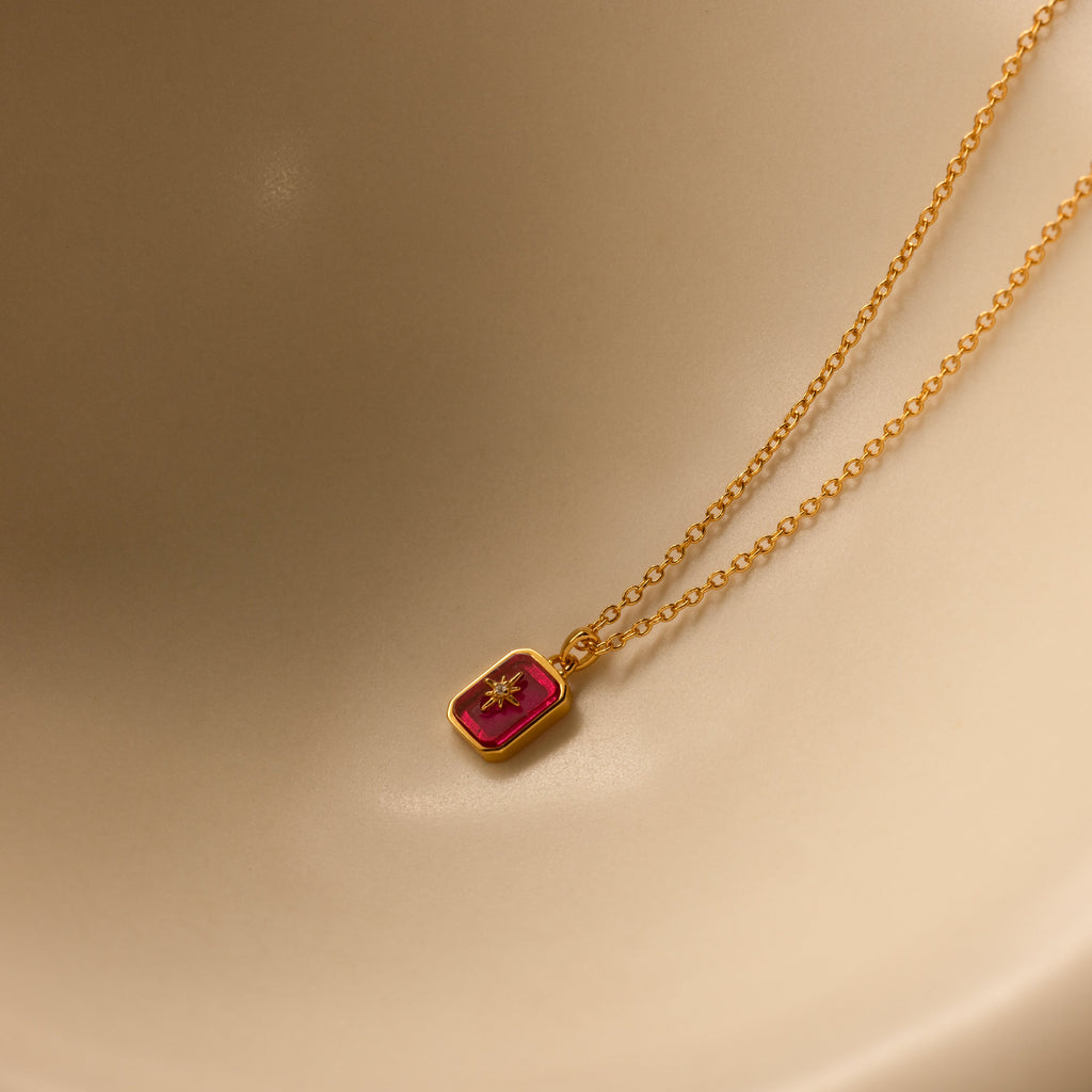 North Star Birthstone Necklace