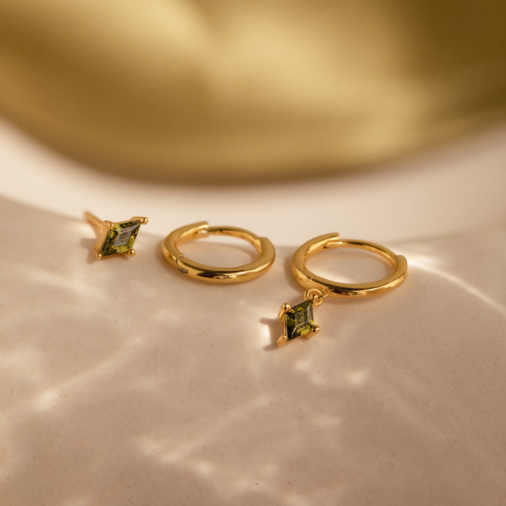Peridot Earrings Set
