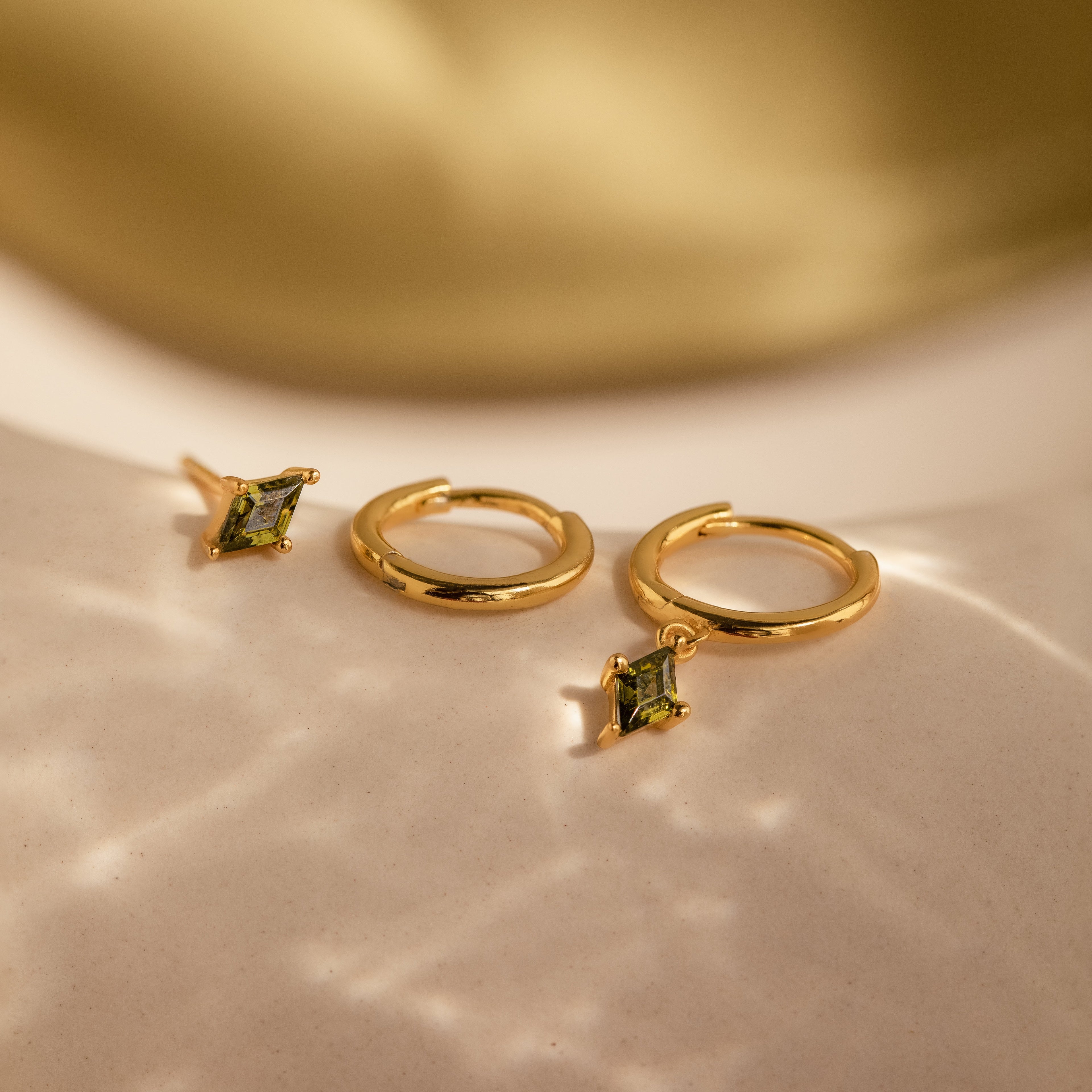 Peridot Earrings Set