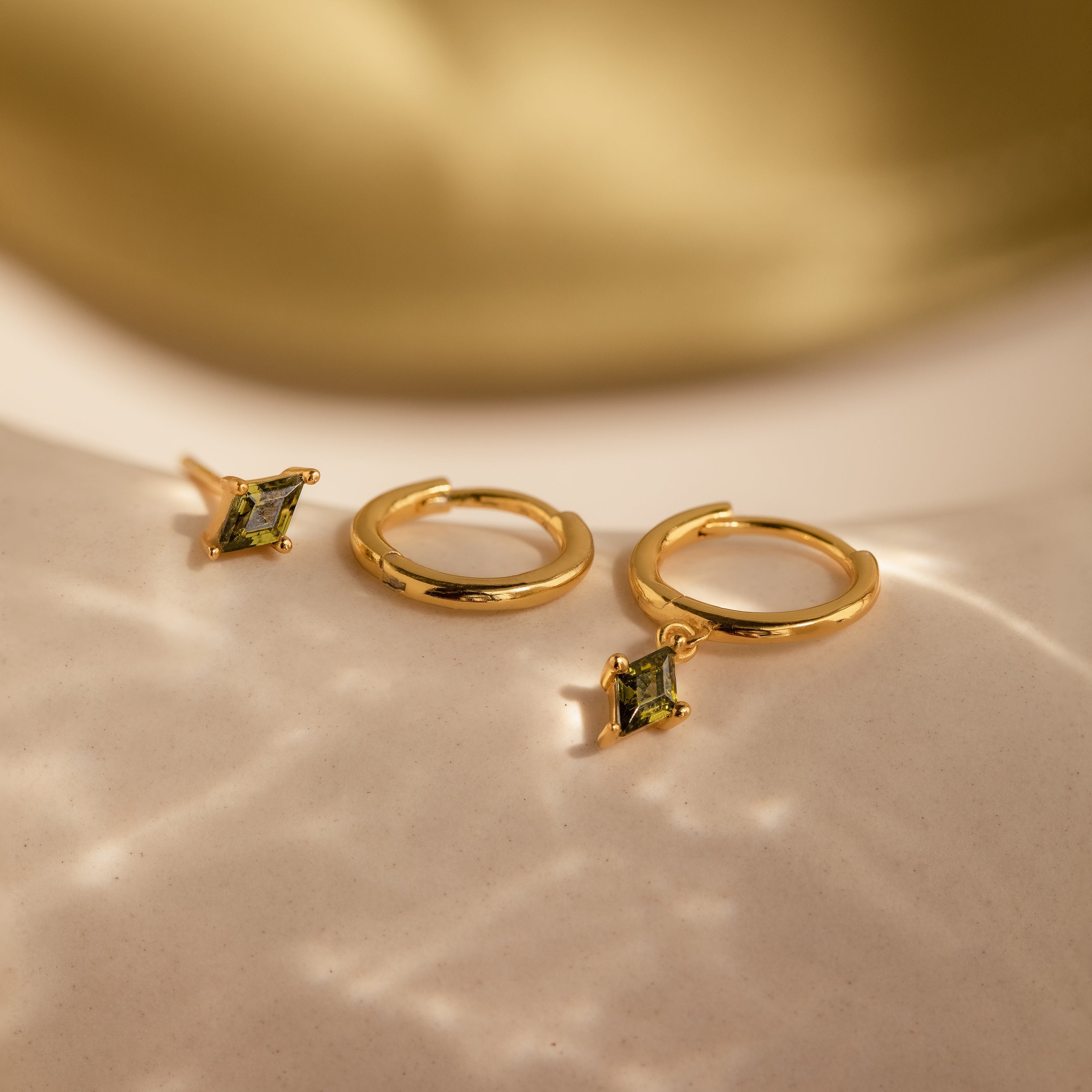 Peridot Earrings Set
