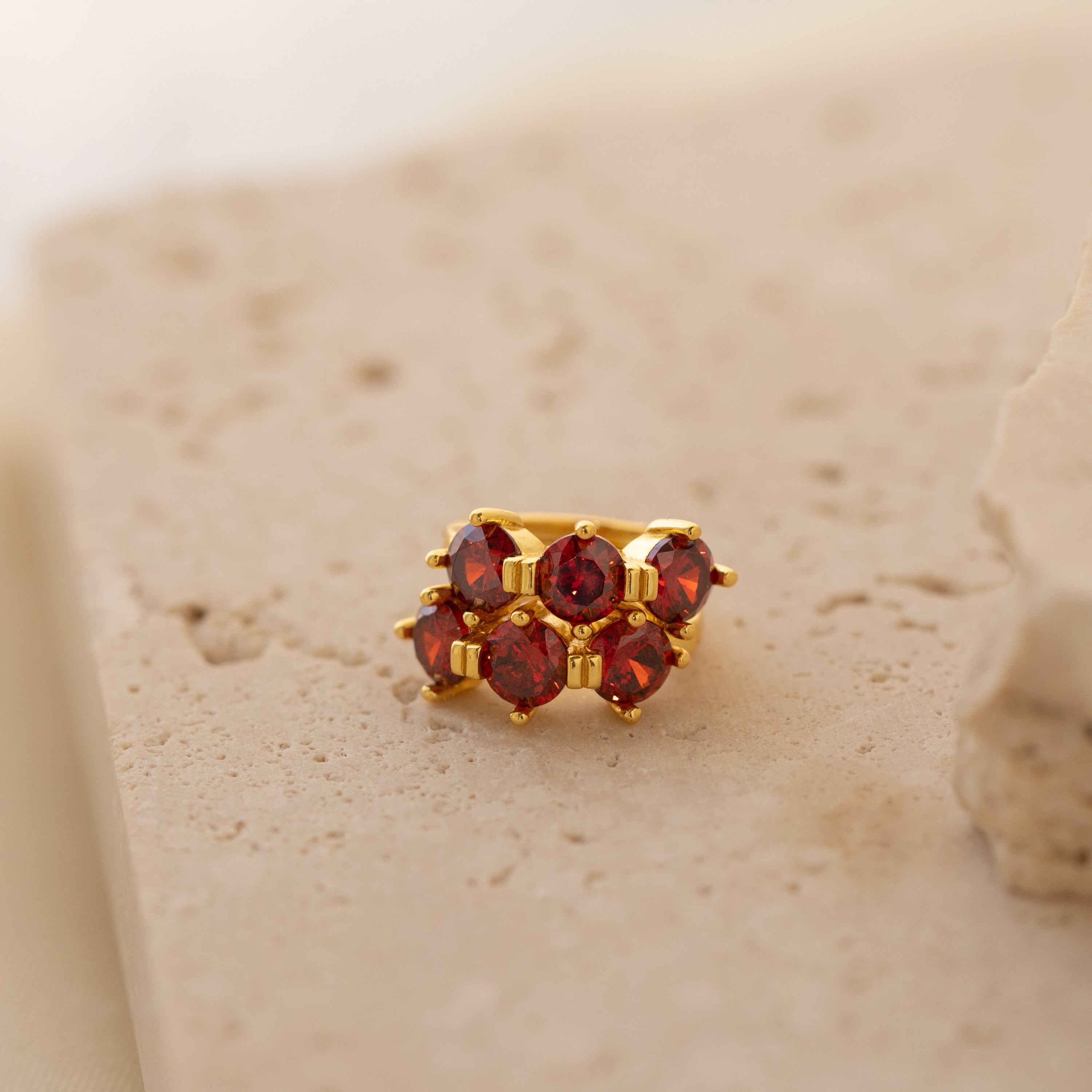 Triple Birthstone Huggies