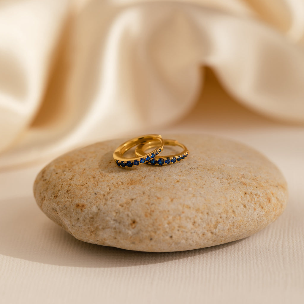 Vera Pave Birthstone Huggies