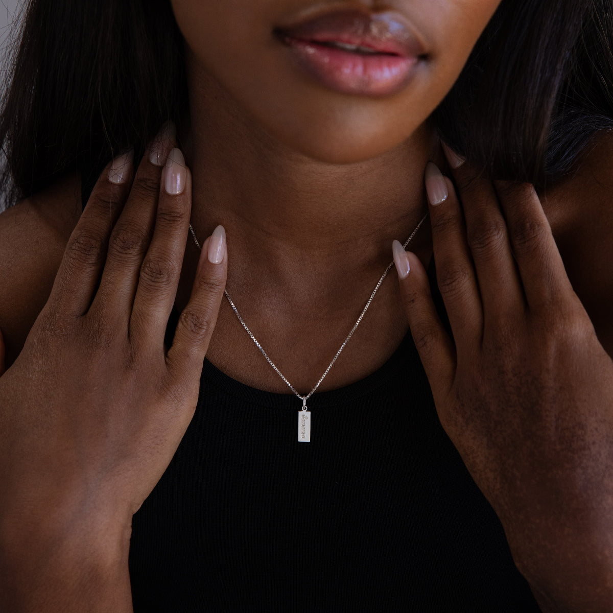 Dainty Tag Name Necklace