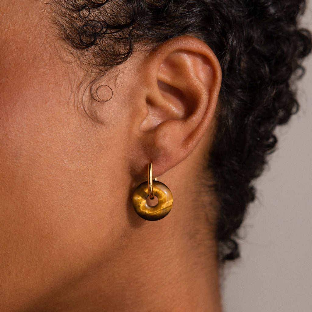 Tiger's Eye Duo Hoops